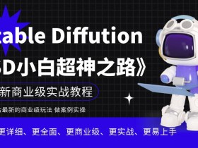 Stable Diffution小白超神之路,超详细AI绘画实操课,手把手带你掌握Stable Diffution商业级玩法