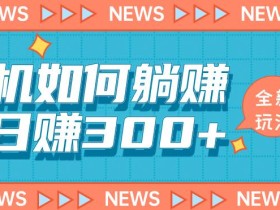 手机如何日赚300+玩法解析,适合小白新手操作【揭秘】