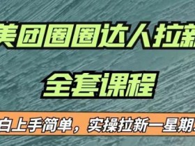 最近很火的美团圈圈拉新项目,小白上手简单,实测一星期收益17000(附带全套教程)
