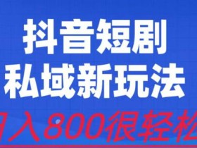 外面收费3680的短剧私域玩法,有手机即可操作,一单变现9.9-99,日入800很轻松【揭秘】