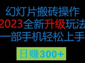 2023风口项目幻灯全新玩法片,轻松日入过百