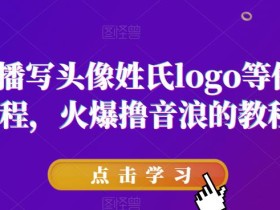 抖音直播写头像姓氏logo等保姆级教程,火爆撸音浪教程【揭秘】