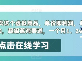小红书卖这个虚拟商品,单价即利润,单价49.9,超级蓝海赛道,一个月1、2w