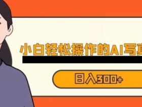 蓝海AI换脸写真,小白无脑操作日入300+【揭秘】