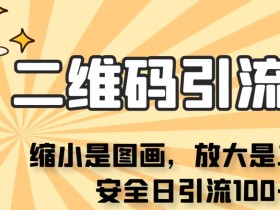 看不见二维码的引流图,缩小是图画,放大是二维码,安全日引流100+