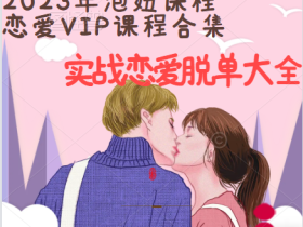 2023年泡妞课程恋爱VIP课程合集,实战恋爱脱单大全 永久更新