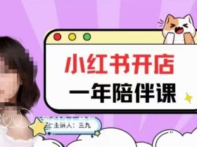 三九小红书开店一年陪伴课,从0到1玩赚小红书开店