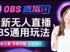 【爱豆新媒】最新无人直播伴侣OBS防检测玩法深度去重,多维传输,无非实时
