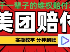 (喂饭式教程)立马到账,美团赔FU全程演示,可干一辈子的玩法【仅揭秘】