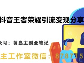 副业拆解:抖音王者荣耀游戏变现副业项目,视频版一条龙实操玩法分享给你