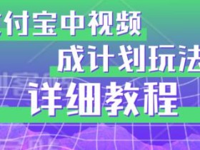 避坑玩法:支付宝中视频分成计划玩法实操详解【揭秘】
