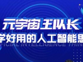 元宇宙王队长·好学好用的人工智能课,通过简单清晰的实操,理解人工智能如何科学高效的应用