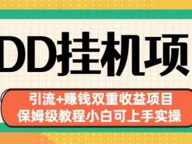 拼多多挂机项目引流+赚钱双重收益项目(保姆级教程小白可上手实操)【揭秘】