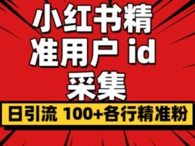 小白都会用的小红书精准用户id采集器日引流精准粉可达到100+(软件+教程)