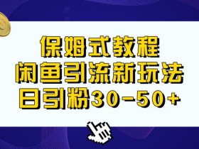 闲鱼引流新玩法,日进粉30-50+