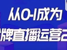 交个朋友·金牌直播运营2.0,运营课从0-1成为金牌直播运营