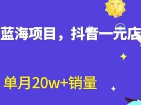 全新的蓝海赛道,抖音一元直播,不用囤货,不用出镜,照读话术也能20w+月销量【揭秘】
