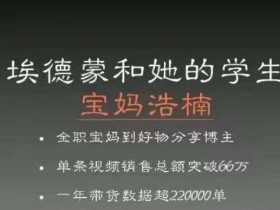 宝妈浩楠个人ip账号分享,90分钟分享做ip带货账号的经历