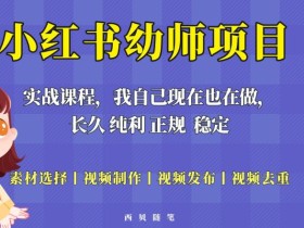 单天200-700的小红书幼师项目(虚拟),长久稳定正规好操作!