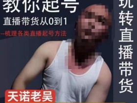 2023天诺老吴直播带货起号课,适合一场低于10万gmv的小白进修