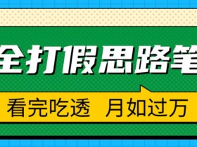 职业打假人必看的全方位打假思路笔记,看完吃透可日入过万【揭秘】