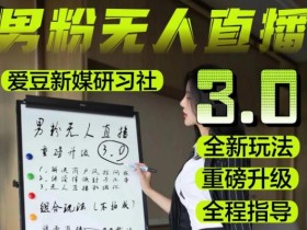【无人直播3.0】零基础玩转男粉快手无人直播日产1000+,稳狠猛,2023男粉落地项目实操教程【仅揭秘】