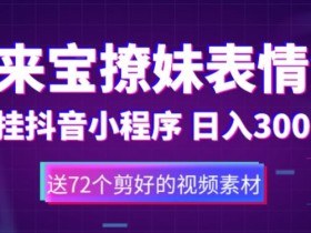 鼠来宝撩妹表情包,通过抖音小程序变现,日入300+(包含72个动画视频素材)