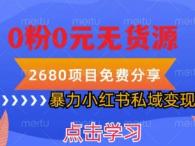 小红书虚拟项目私域变现,无需开店0粉0元无货源,长期项自可多号操作【揭秘】