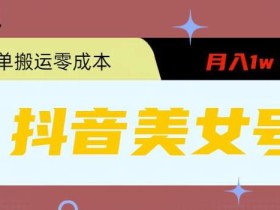0粉无门槛暴力起号美女号,简单搬运月入1w+【揭秘】