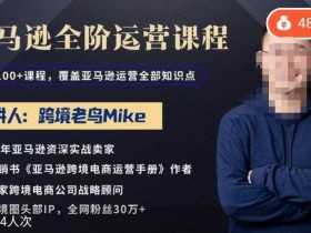 跨境老鸟Mike·亚马逊跨境电商全阶运营系列课程,带给你丰富全面的亚马逊运营知识体系