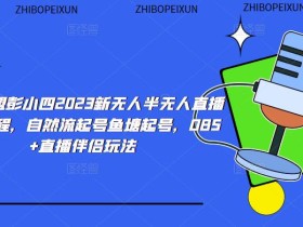 云顶联盟彭小四2023新无人半无人直播带货教程,自然流起号鱼塘起号,OBS+直播伴侣玩法