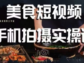 烁石·美食视频手机拍摄实操课,美食摄影理论、手机拍摄相关设置、剪辑调色、布光原理等内容