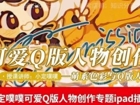 价值299小定pupu小定噗噗课可爱Q版人物创作专题教程ipad插画课程