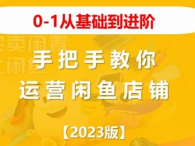 2023版0-1从基础到进阶,手把手教你运营闲鱼店铺