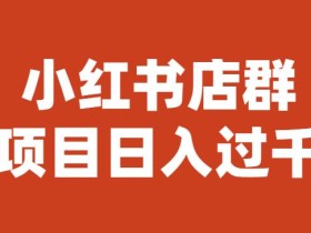 宝哥小红书店群项目,日入过千(图文教程)【揭秘】