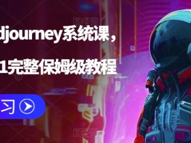 AI绘画midjourney系统课,新手从0-1完整保姆级教程
