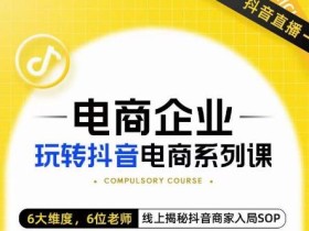 玺承·电商企业玩转抖音电商系列课,6大维度,6位老师,线上揭秘抖音商家入局SOP