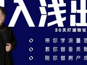 阿浅地产圈·深入浅出1.0,带你学流量思维,教你做垂直账号,陪你做房产成交