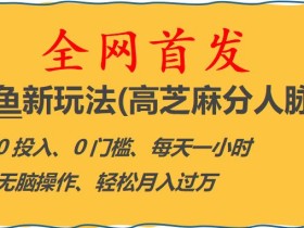 闲鱼新玩法(高芝麻分人脉)0投入0门槛,每天一小时,轻松月入过万【揭秘】