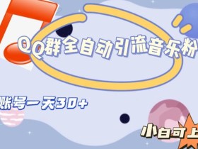 QQ群全自动引流音乐粉,单账号一天轻松引流30+