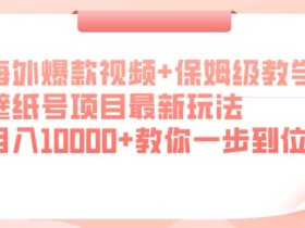 海外爆款视频+保姆级教学,壁纸号项目最新玩法,月入10000+教你一步到位【揭秘】