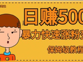 全网首发!一天赚500+,暴力涨粉变现,毫无门槛有手机就行,可扩大【揭秘】