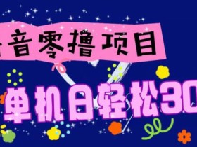 抖音零撸玩法解析,单机日轻松30+,手机越多,赚的也越多