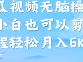 西瓜视频搞笑号,无脑操作新手小白也可月入6K