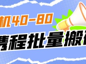 外面收费698的携程撸包秒到项目,单机40-80可批量