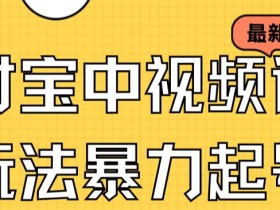 支付宝中视频玩法暴力起号影视起号有播放即可获得收益(带素材)