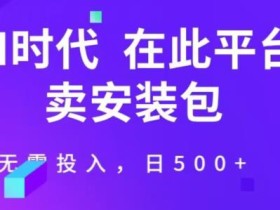 在这个平台卖ai安装包才是王道,无需投入,单日500+