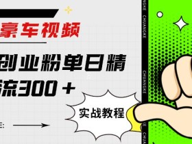 混剪豪车视频引流创业粉单日精准引流300+
