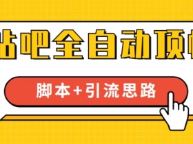 【全网首发】贴吧全自动顶帖脚本+引流思路【脚本+教程】