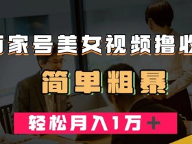 百家号美女视频撸收益,几分钟一条视频,轻松月入万元【揭秘】
